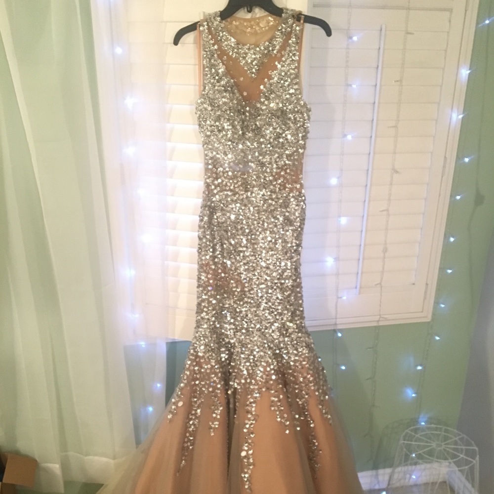 Windsor rhinestone embellished sparkle prom gown